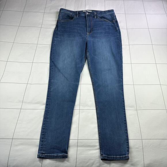 Happy x Nature Jeans Womens 32 Blue Ultra High Rise Skinny Medium Wash Casual - Picture 1 of 12
